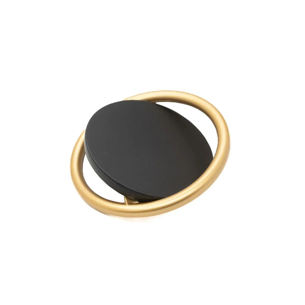 Tirador para Mueble Toledo Negro Mate + Oro Mate