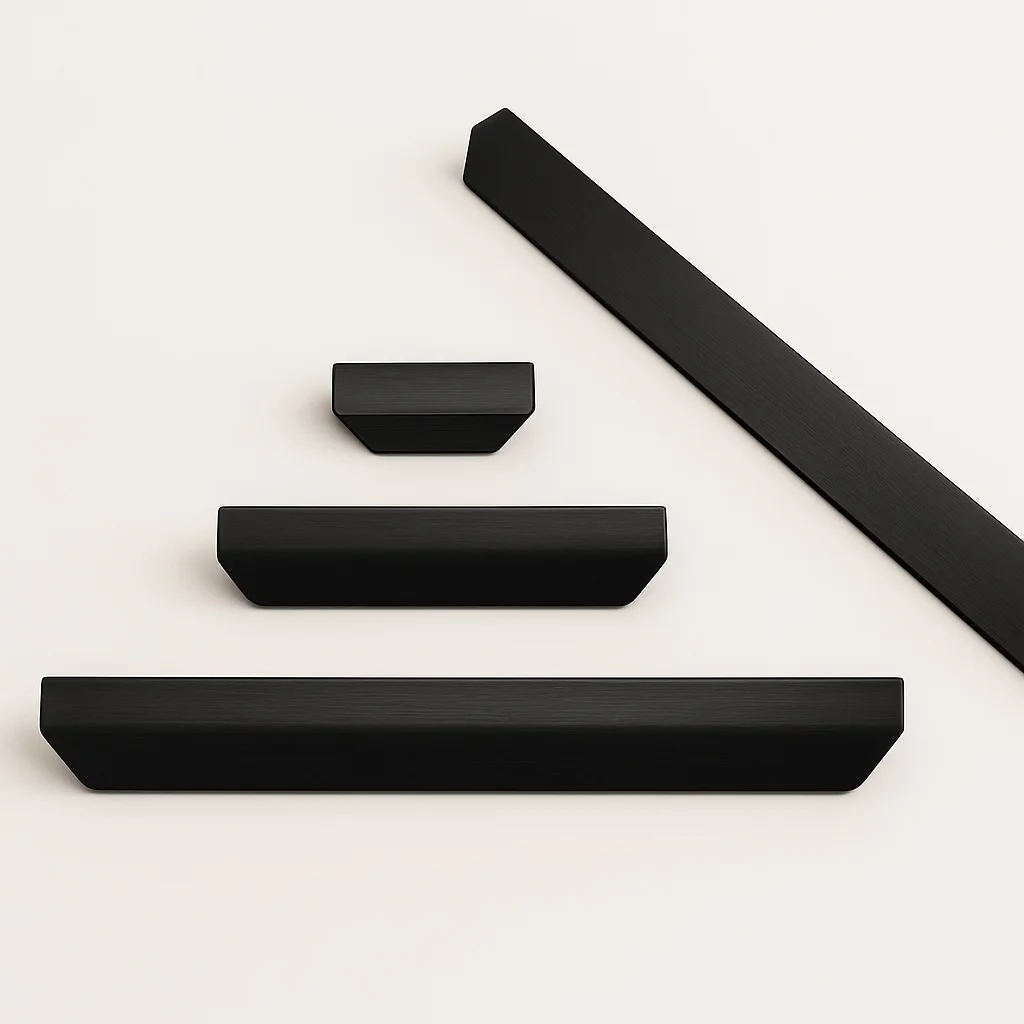 Tirador para Mueble Vany Negro Mate Cepillado Anodizado