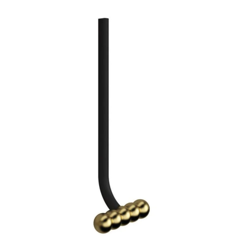 Tirador para Mueble Rigel Negro Mate + Oro Mate