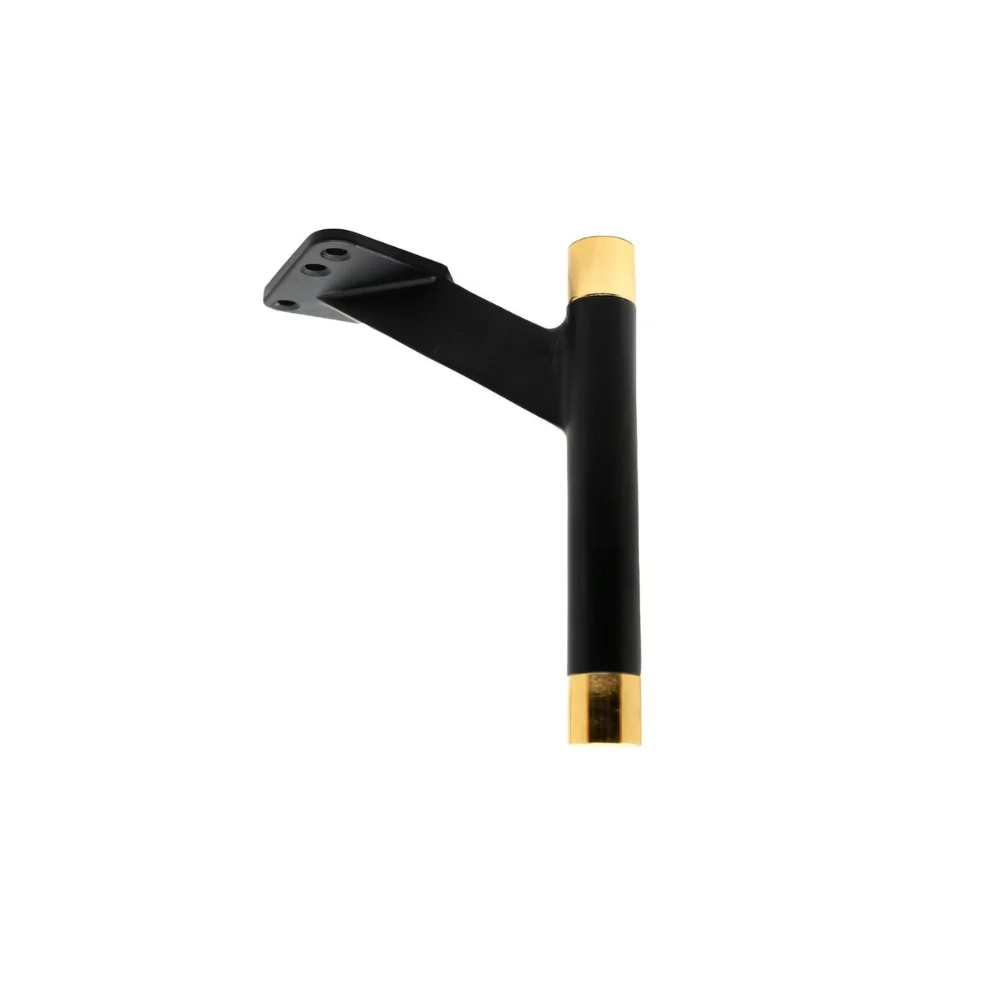 Pata para Mueble Slide Single Negro Mate + Oro Brillante