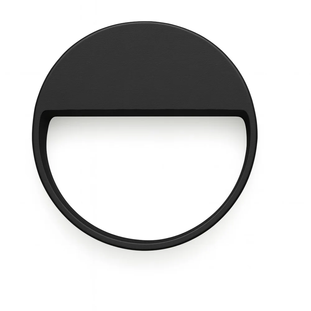 Tirador para Mueble Round Negro Mate Cepillado