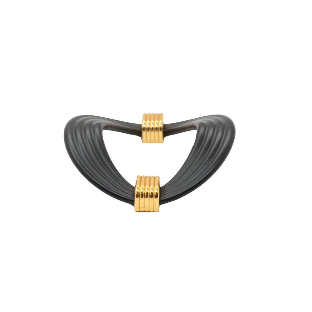 Tirador para Mueble Praga Negro Mate + Oro Brillante
