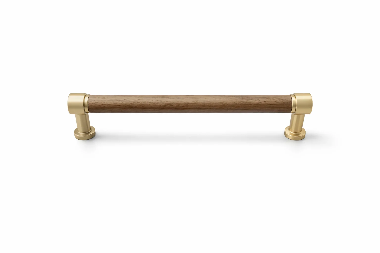 Tirador para Mueble Blaise Nogal + Latón Cepillado