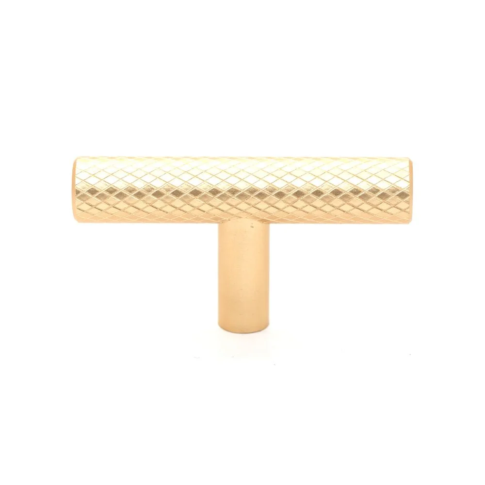 Pomo para Mueble Small T Latón Cepillado Oscuro